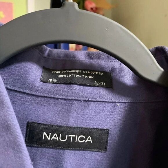Blue Long Sleeve Nautica Shirt M55 - Picture 3 of 3